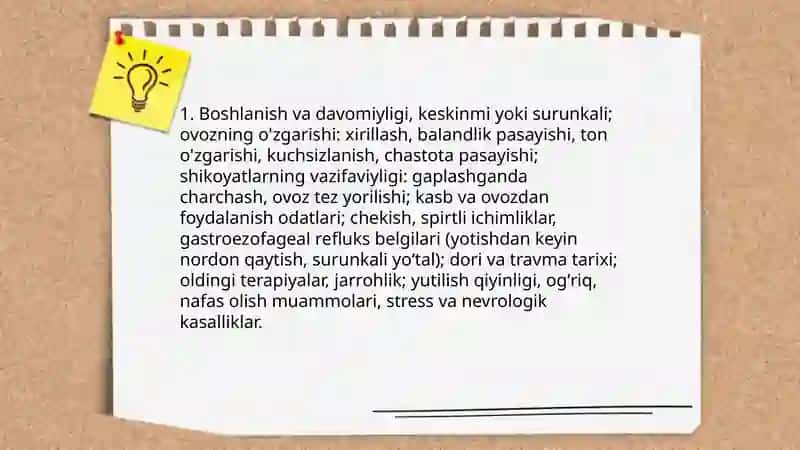 Ovoz buzilishlariga ega boʻlgan shaxslarni tekshirish 3