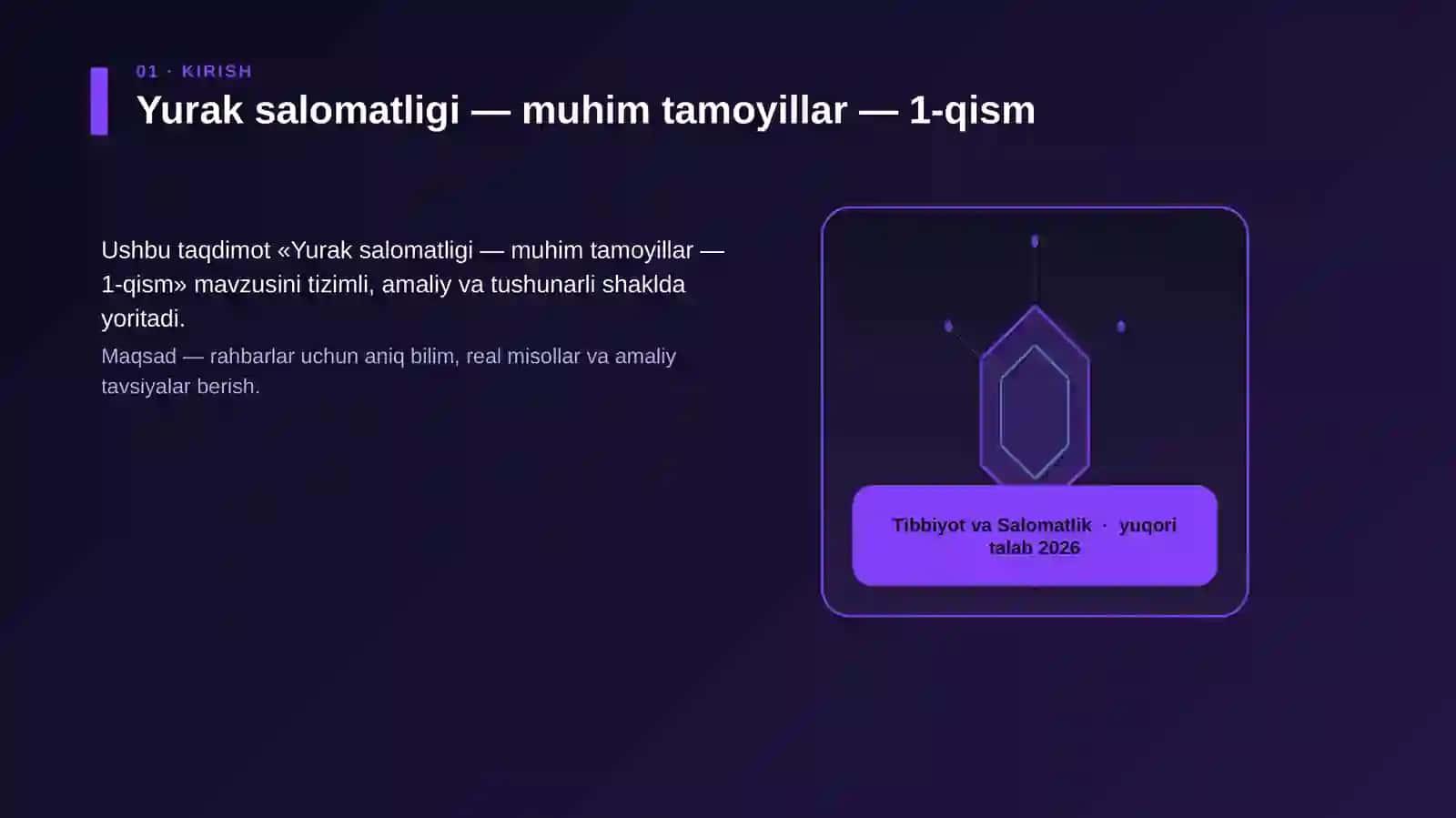 Yurak salomatligi — muhim tamoyillar — 1-qism 3