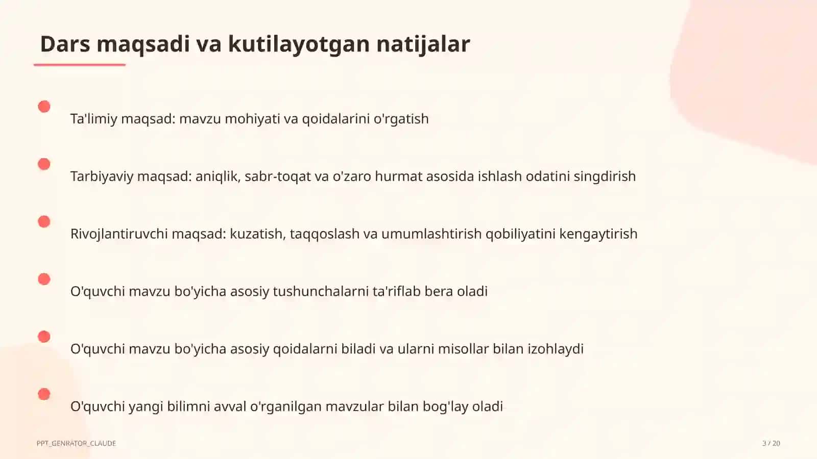 Rus tilida kelishiklar tizimi: umumlashtirish (6-sinf) 3