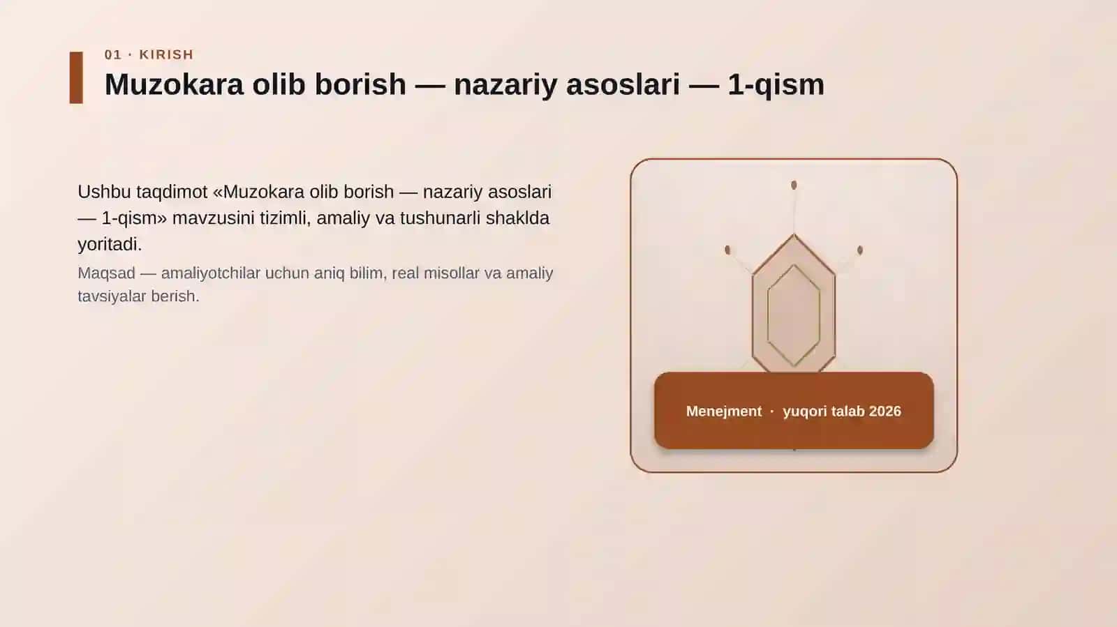 Muzokara olib borish — nazariy asoslari — 1-qism 3