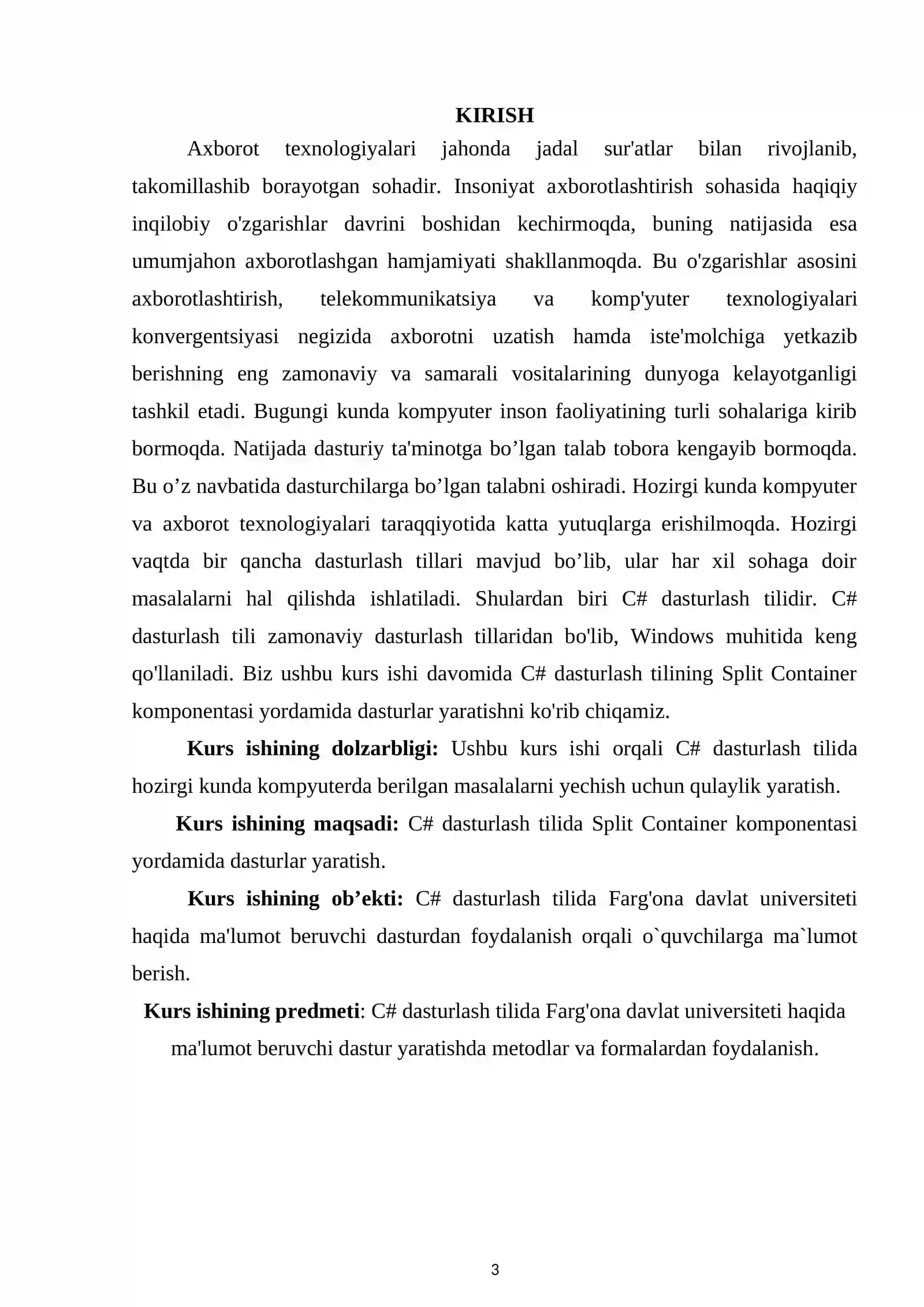 C# dasturlash tilida Split Container komponentasi yordamida dasturlar yaratish 3