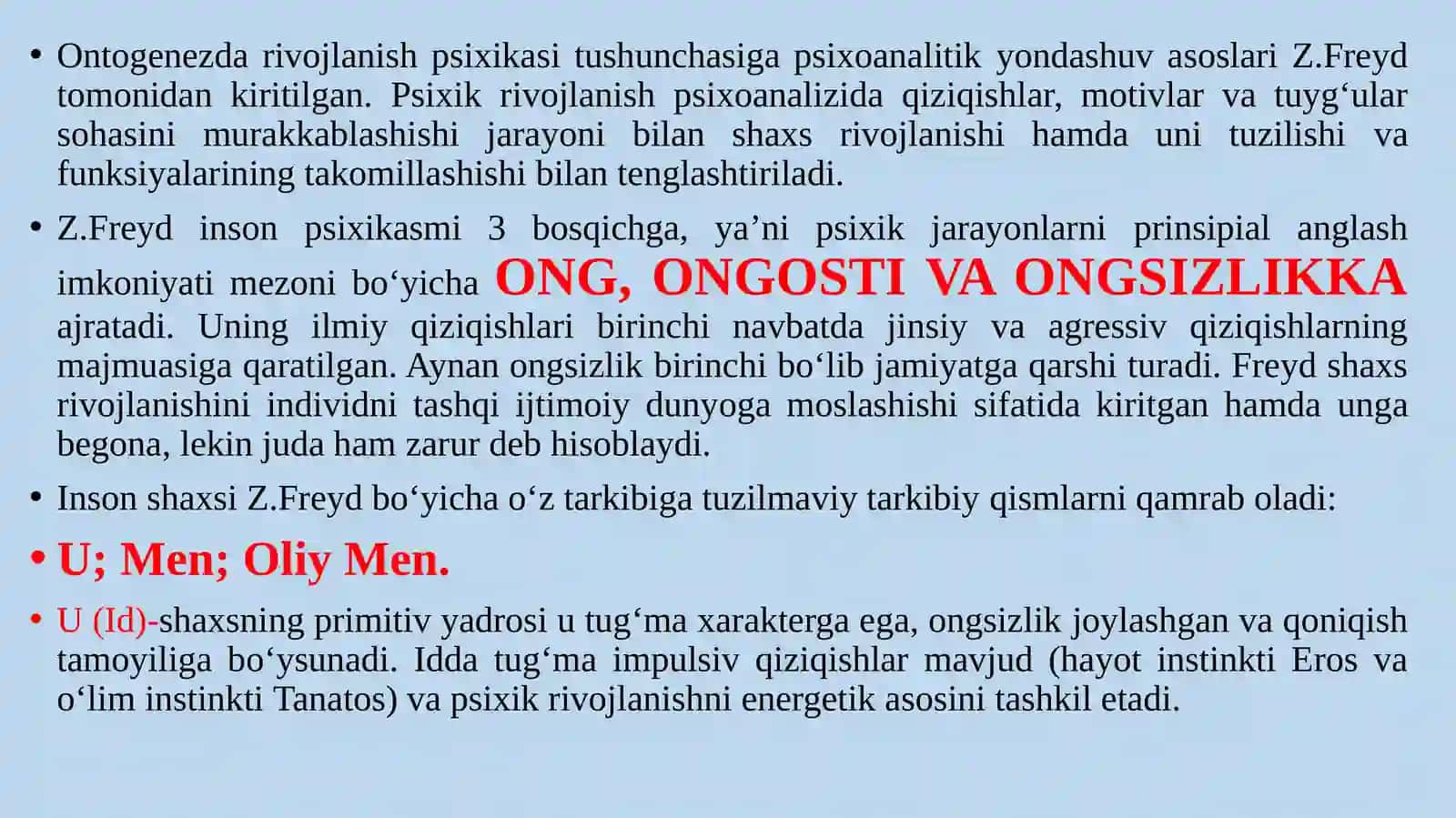SHAXS RIVOJLANISHI SIFATIDA PSIXIKRIVOJLANISHNING PSIXOANALITIK YO‘NALISHI 3
