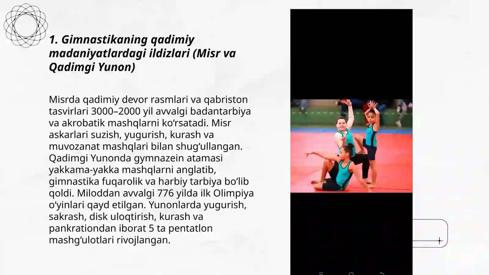 Gimnastikaning rivojlanish tarixi 3
