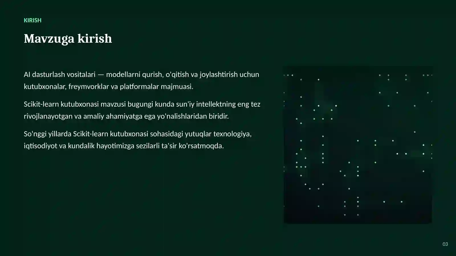 Scikit-learn kutubxonasi 3