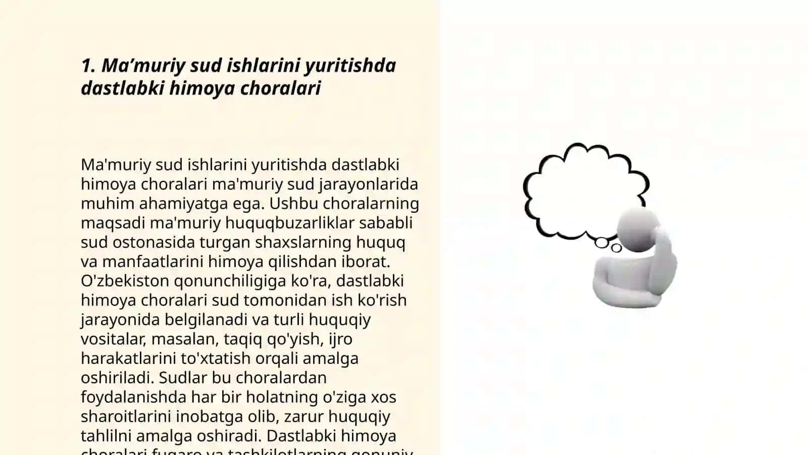 Maʼmuriy Sud Ishlarini Yuritishda Dastlabki Himoya Choralari 3