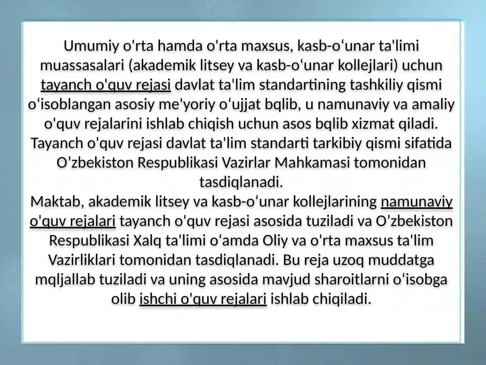 TA'LIM QONUNIYATLARI VAMAZMUNI 3