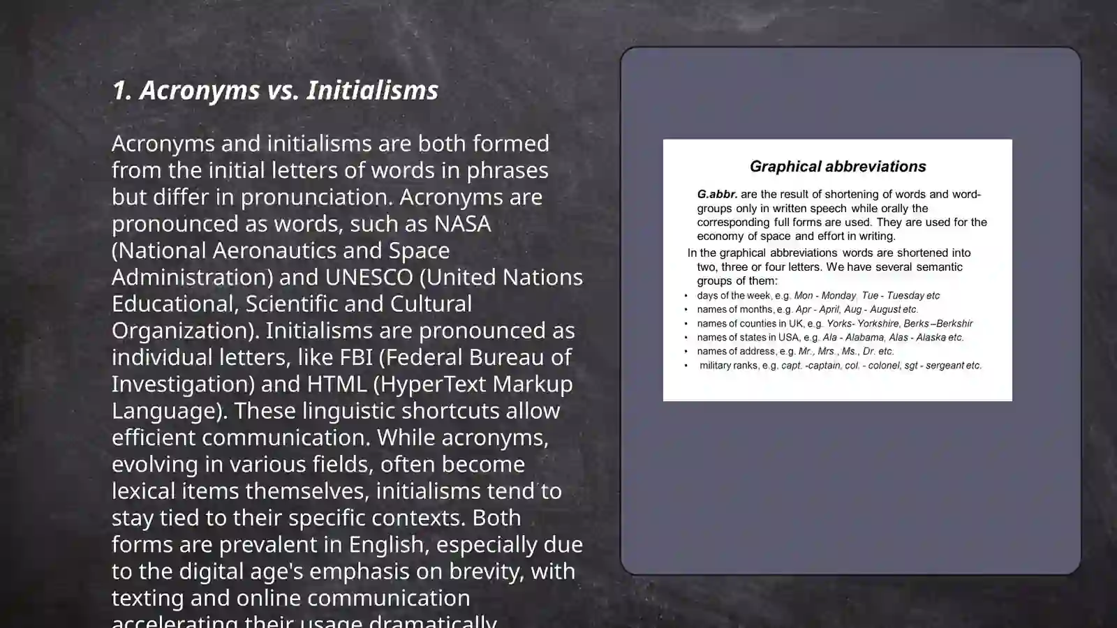 Presentation about abbreviations 3