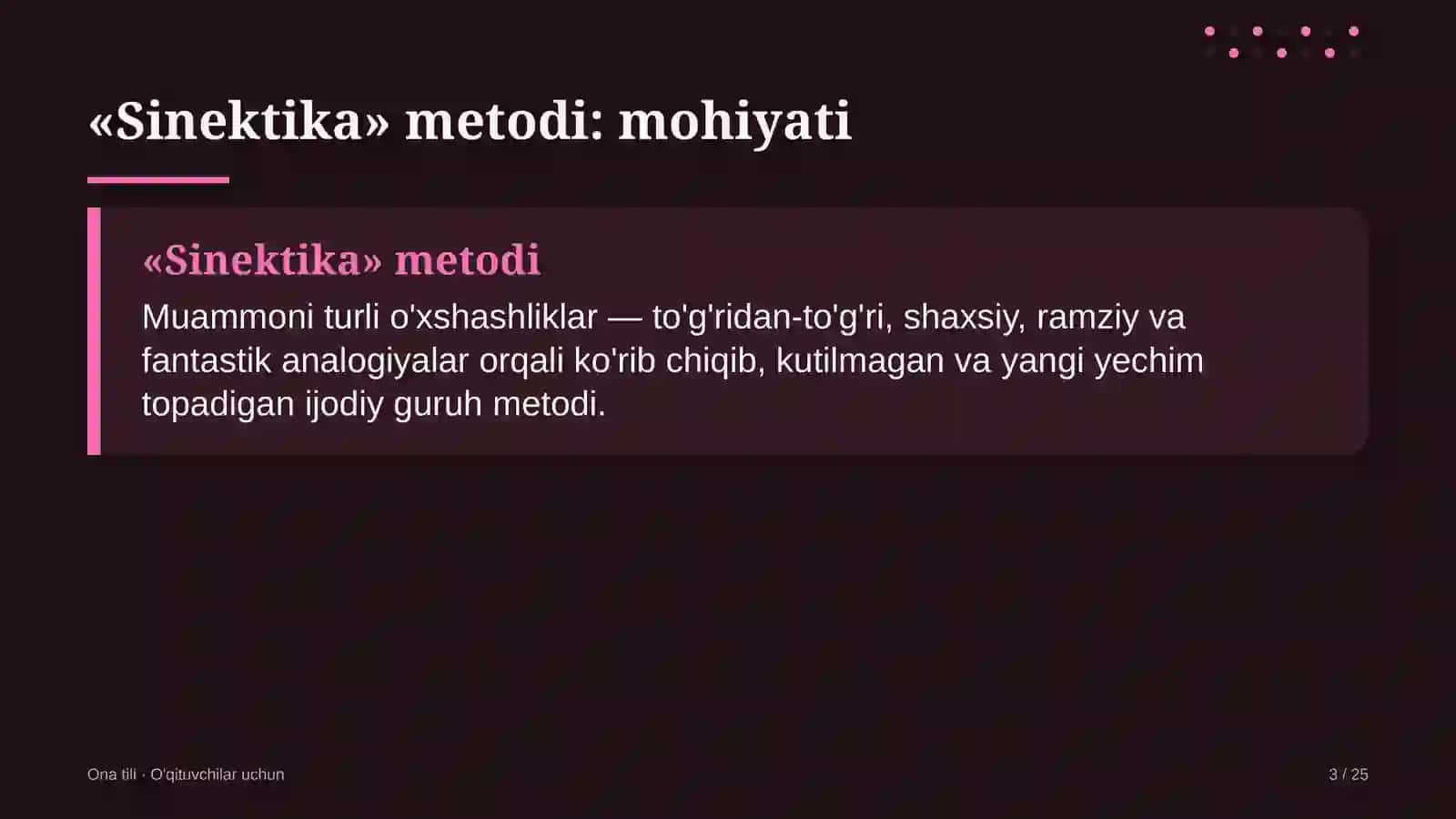 ona tili darslarida sinektika metodidan foydalanish 5887 3