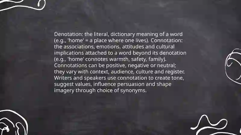 Connotation vs. Denotation in English 3