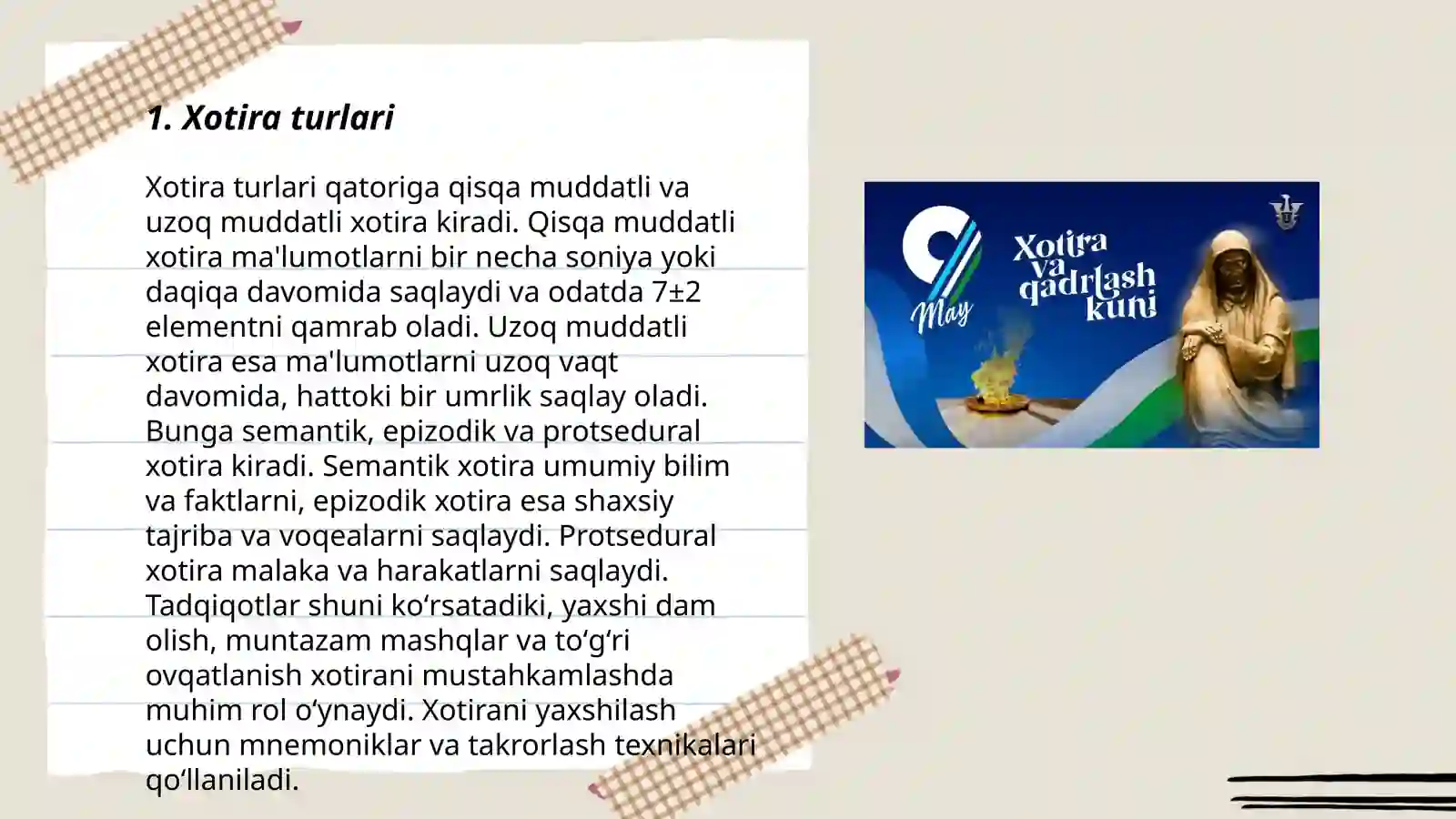Xotira turlari 3