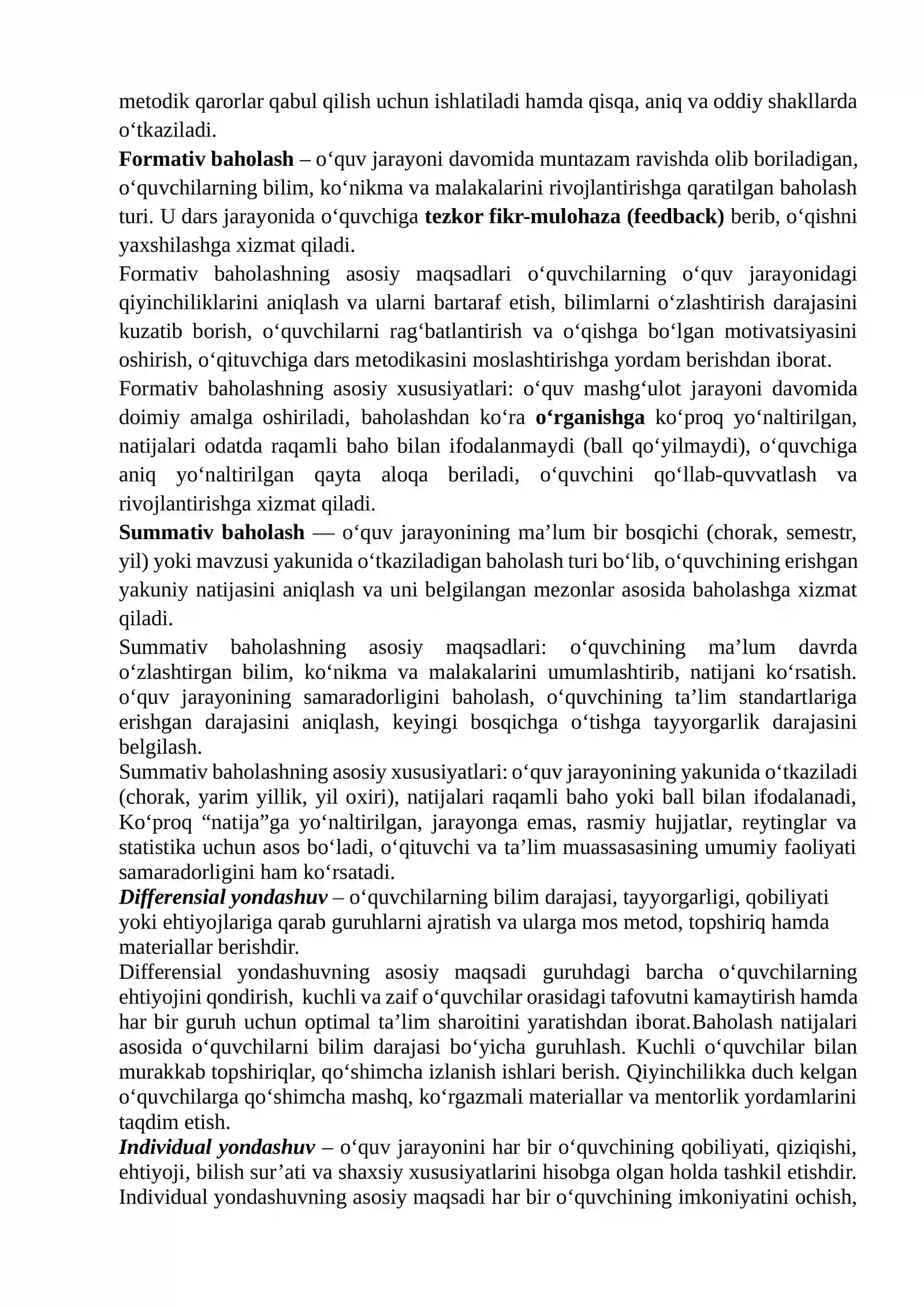 Kun mavzusi: Baholash natijalariga asoslangan o‘quv jarayonini takomillashtirish strategiyalari 3