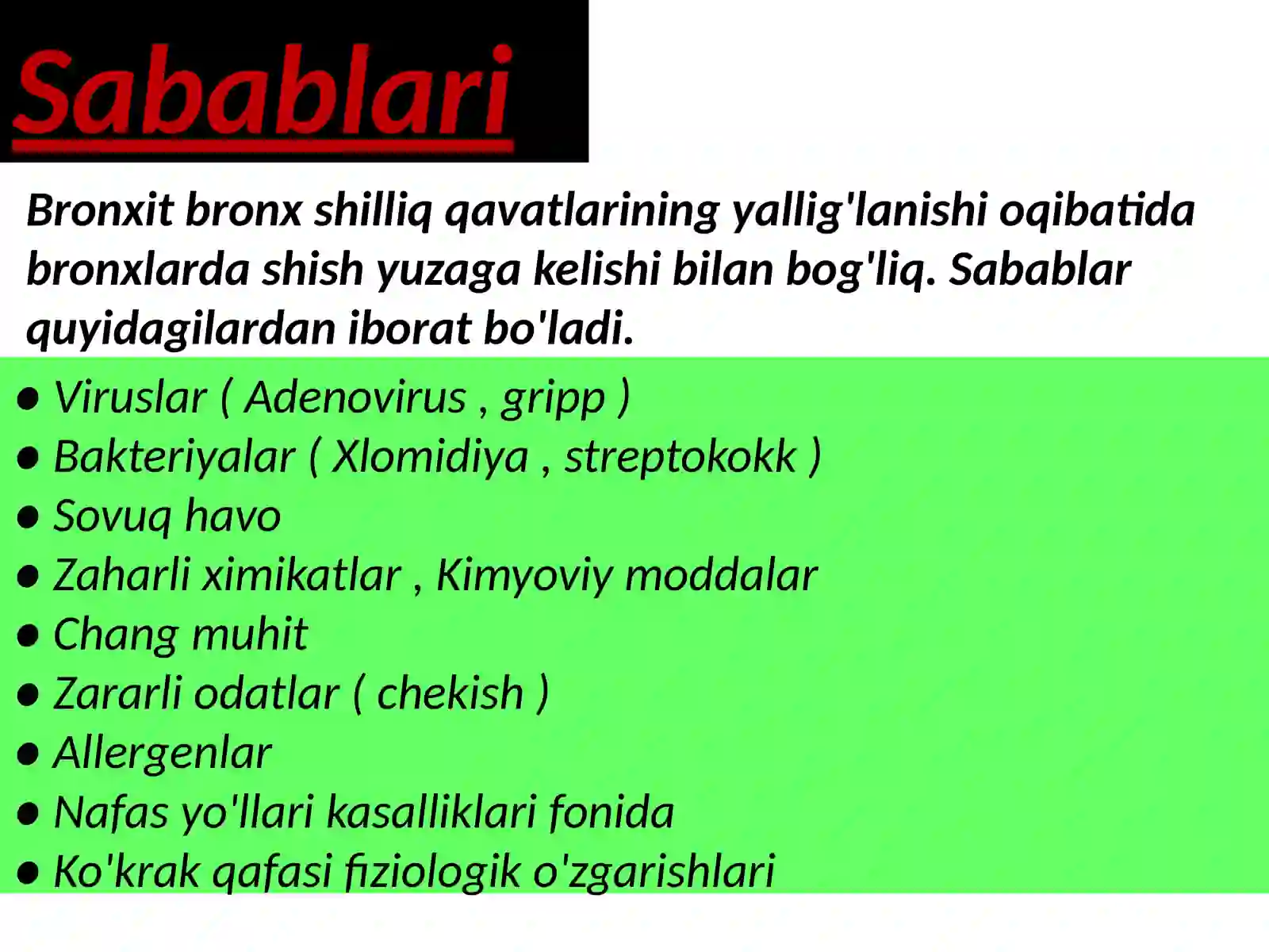 Oʻtkir Bronxit 3