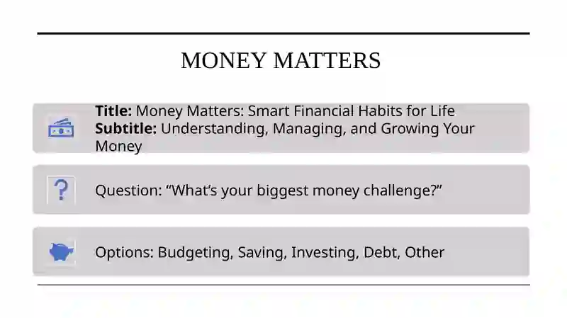 Money Matters 3