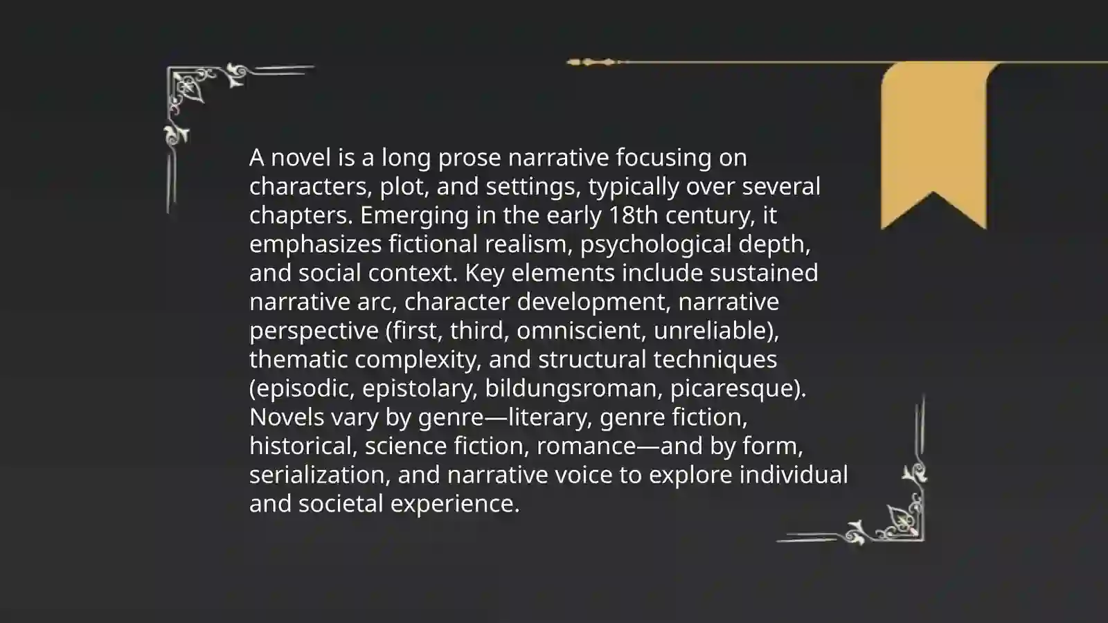 Narrative Fiction: Prose Genres and Forms 3
