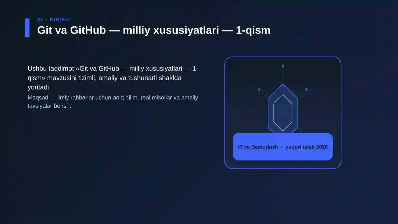 Git va GitHub — milliy xususiyatlari — 1-qism 3