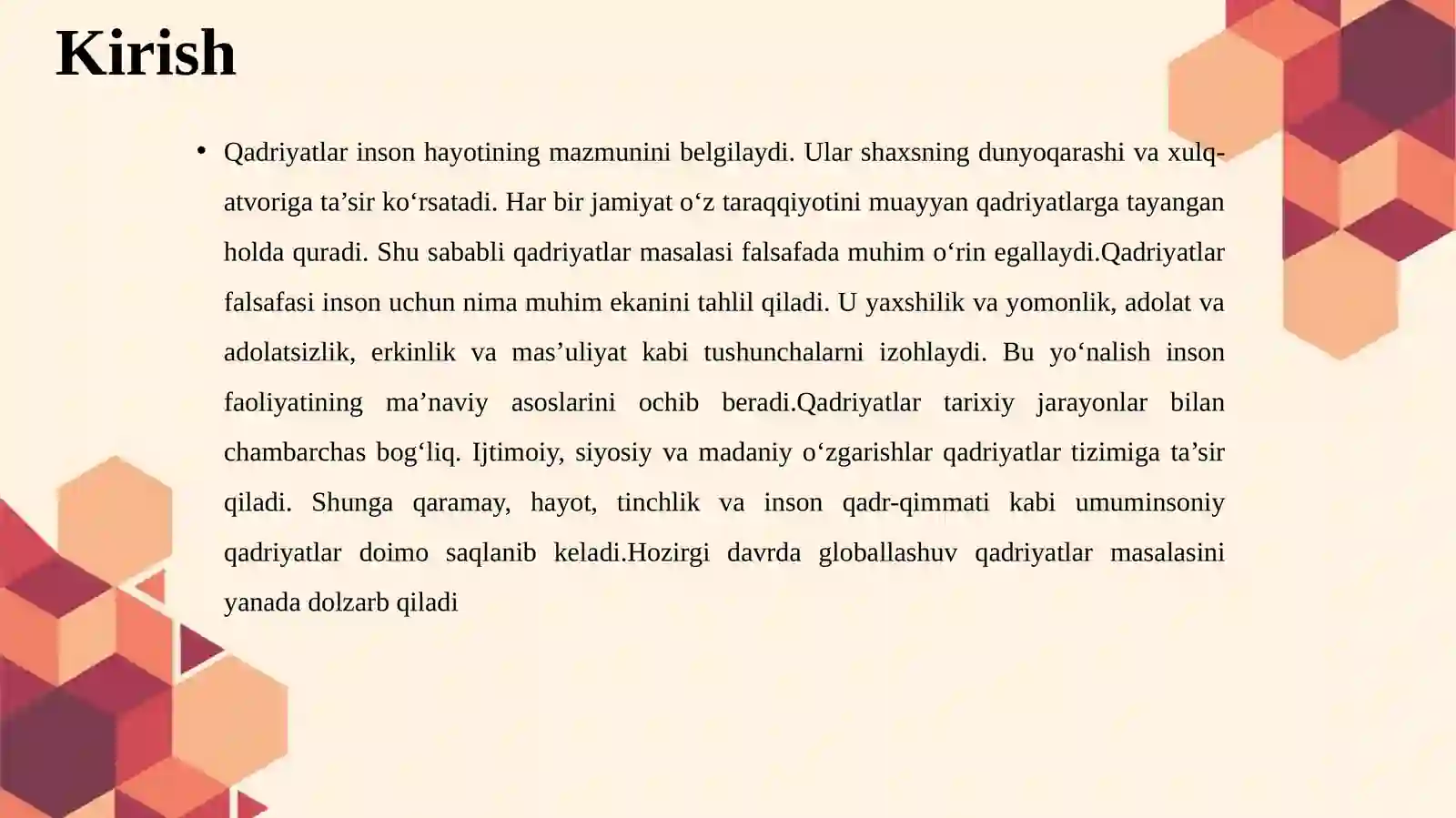Qadriyatlar falsafasi 3