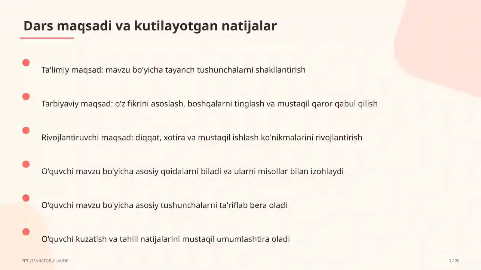 Tabiatni muhofaza qilish va barqaror rivojlanish (11-sinf) 3