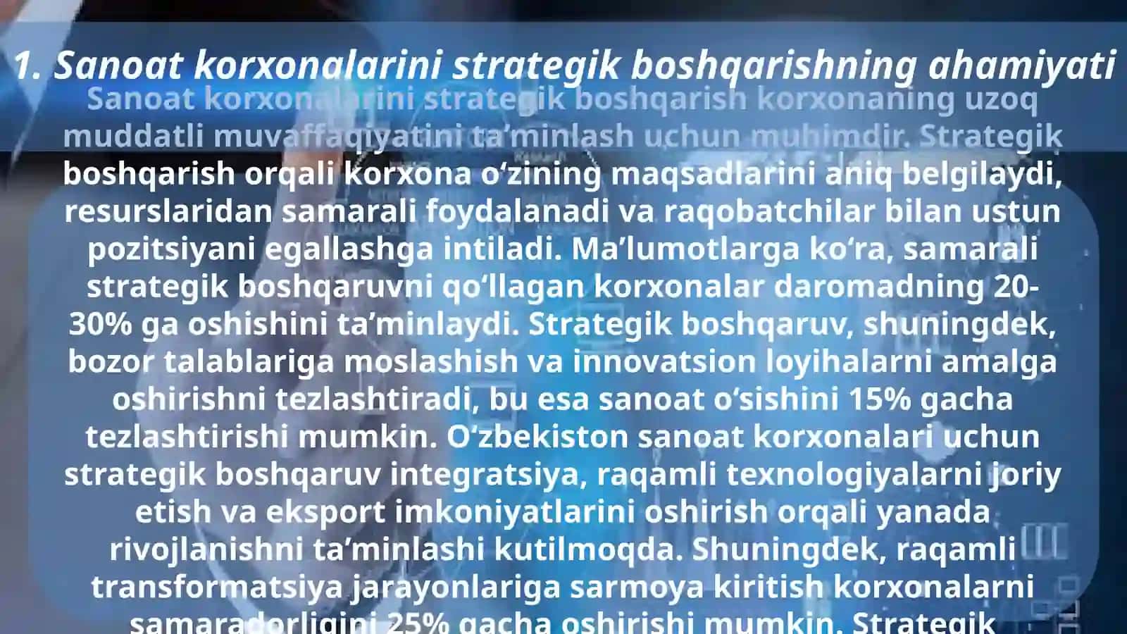 Sanoat korxonalarini strateglashtirish konsepsiyasi va bosqichlari 3
