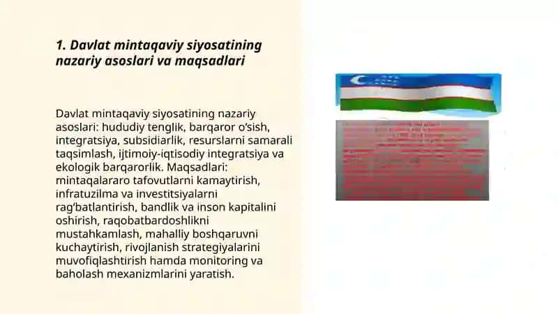 Davlatning mintaqaviy siyosatiga hududlar rivojlanishining istiqbollari 3