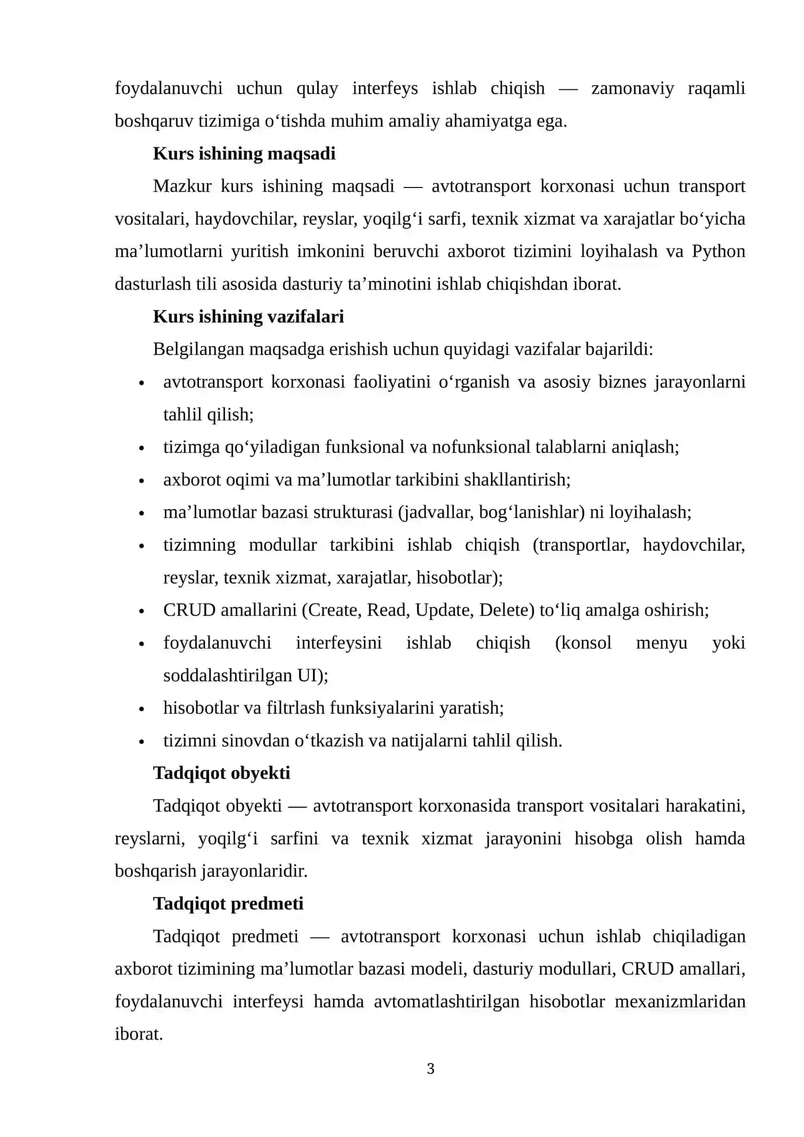 AVTOTRANSPORT KORXONASI UCHUN IPNI ISHLAB CHIQISH 3