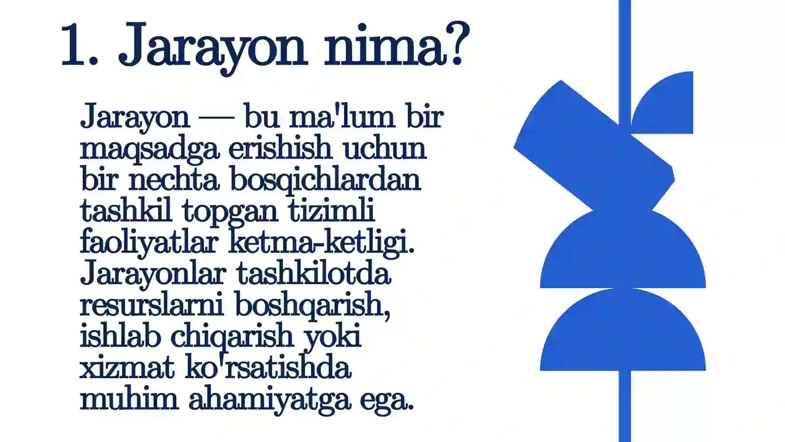 Jarayonlarni rejalashtirish va ularning turlari 3