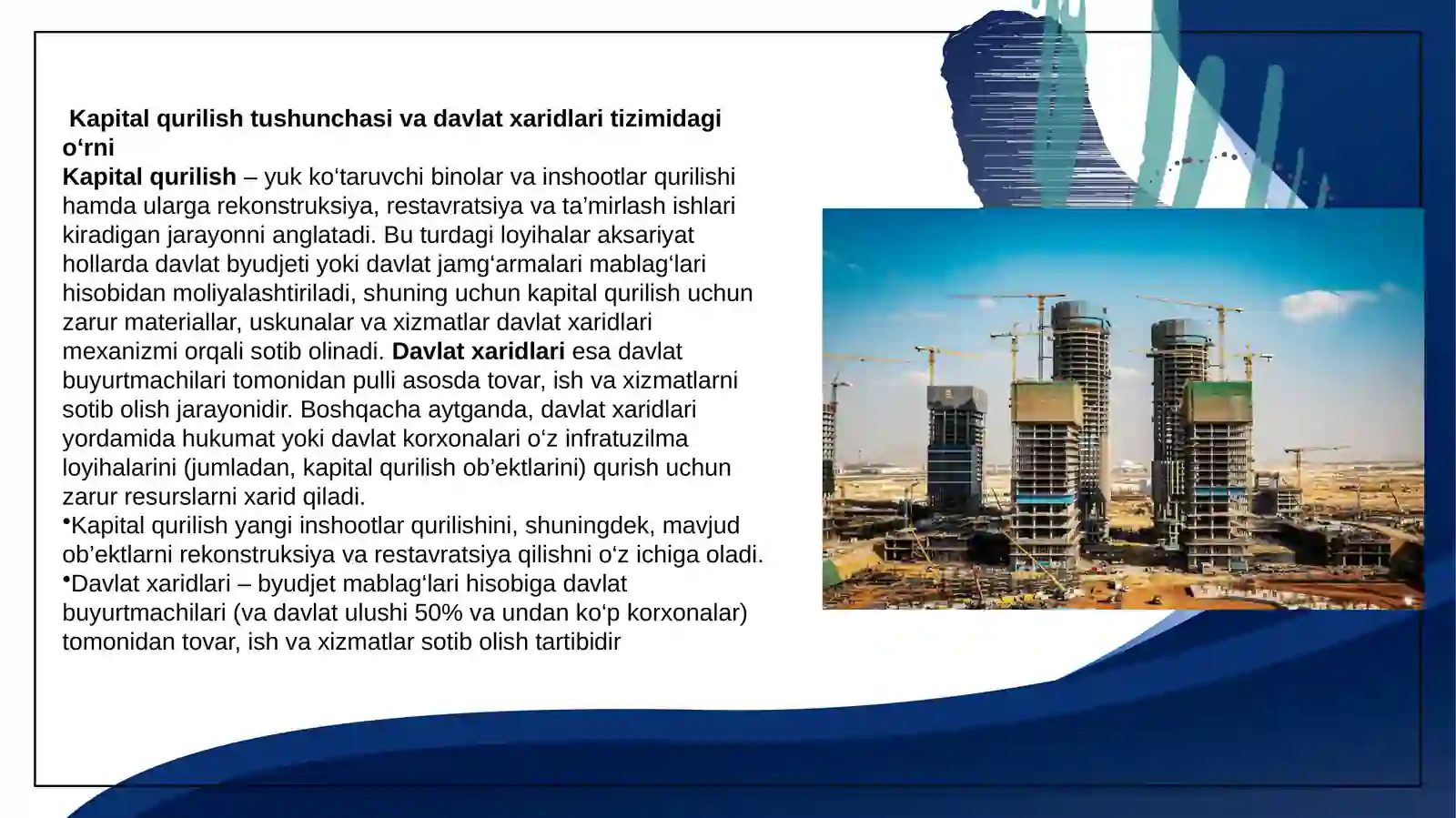 Kapital qurilishda tanlov va tender savdolari 3