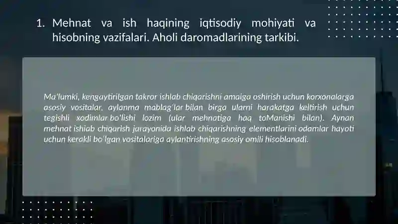 Mehnat va ish haqi hisobi 3