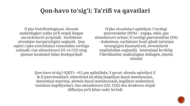 Havo-qon to‘sig‘ning tuzilishi, vazifalari va patologiyasi 3
