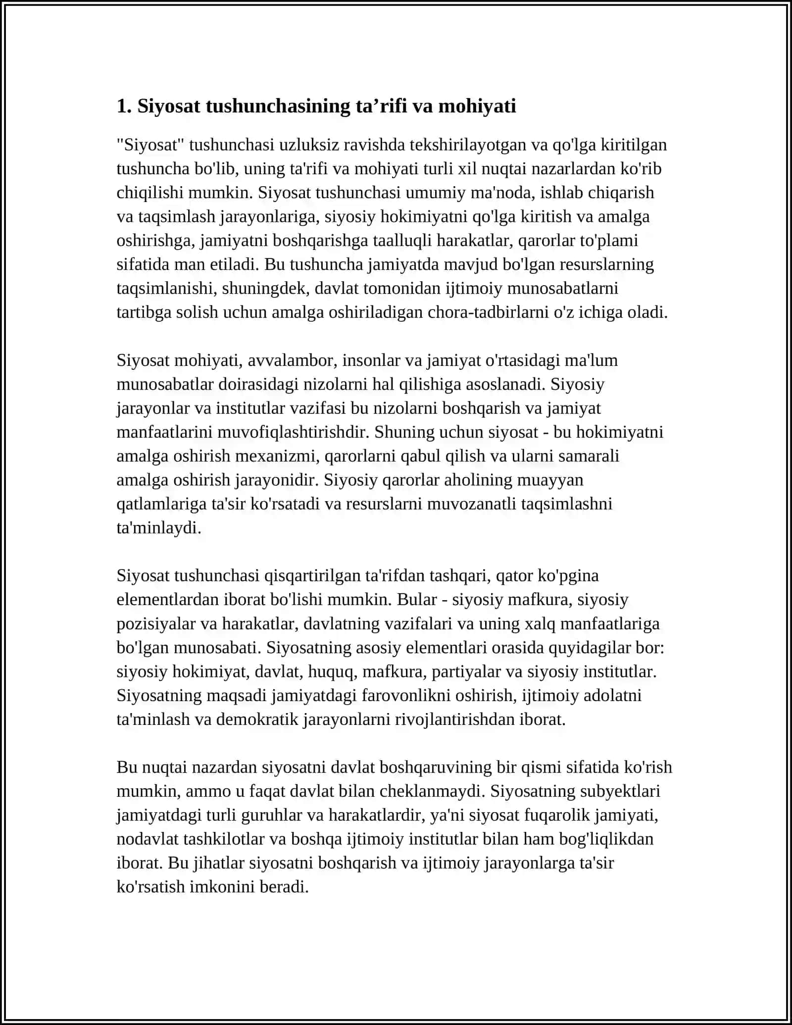 SIYOSAT TUSHUNCHASI VA UNING TALQINLARI 3