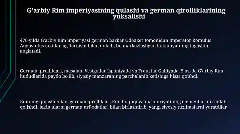 Ilk o'rta asrlar tarixi 3