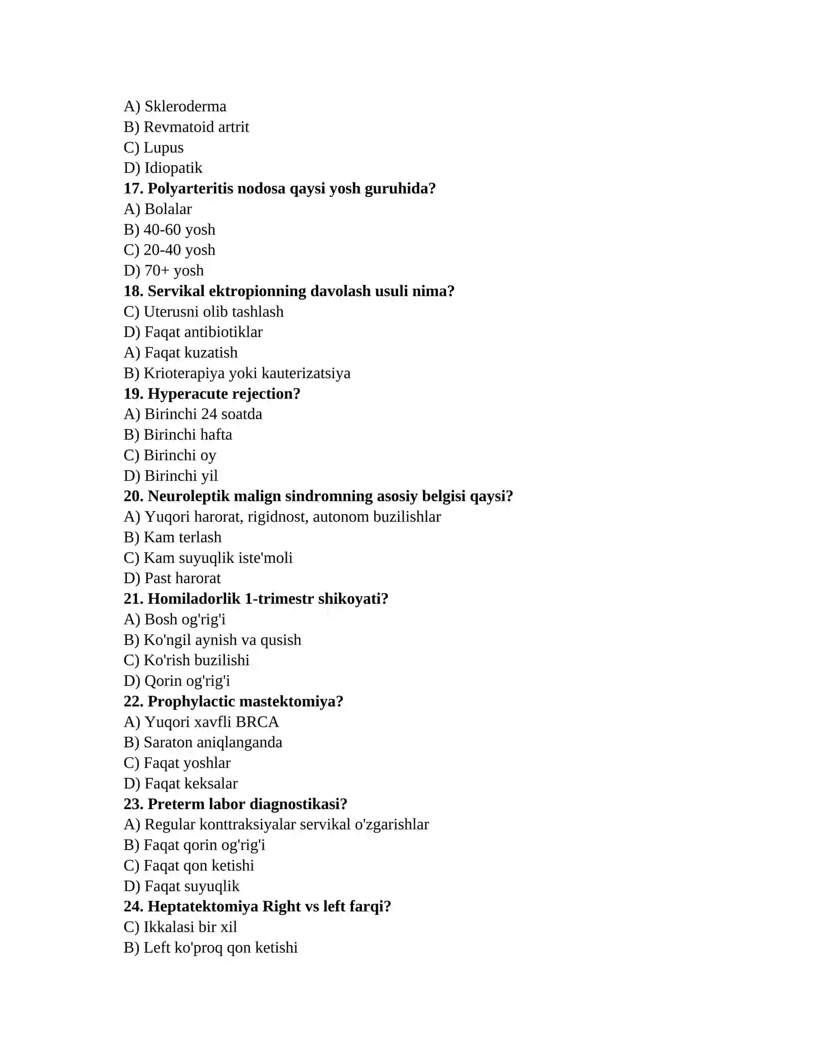 TAYYORGARLIK TEST TO'PLAMI 3