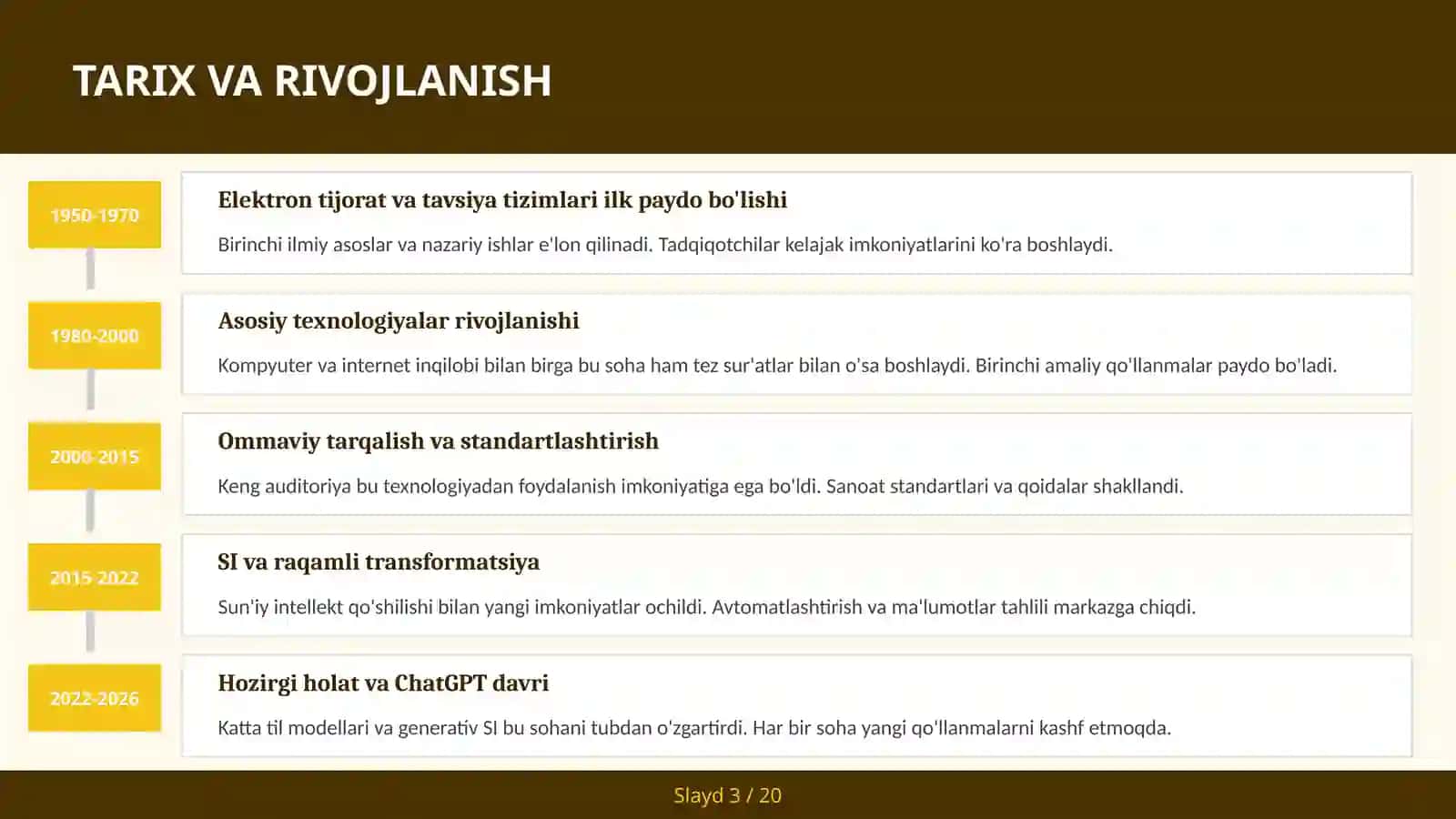 Elektron Tijorat va Tavsiya Tizimlari 3