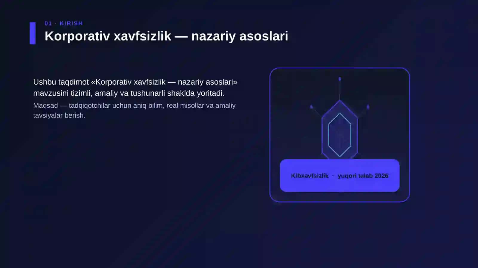 Korporativ xavfsizlik — nazariy asoslari 3