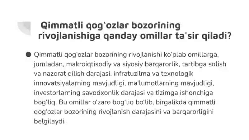 Qimmatli Qog’ozlar Bozori 3