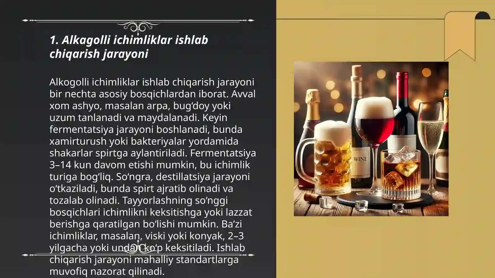 Alkagolli mahsulotlar ishlab chiqarish 3