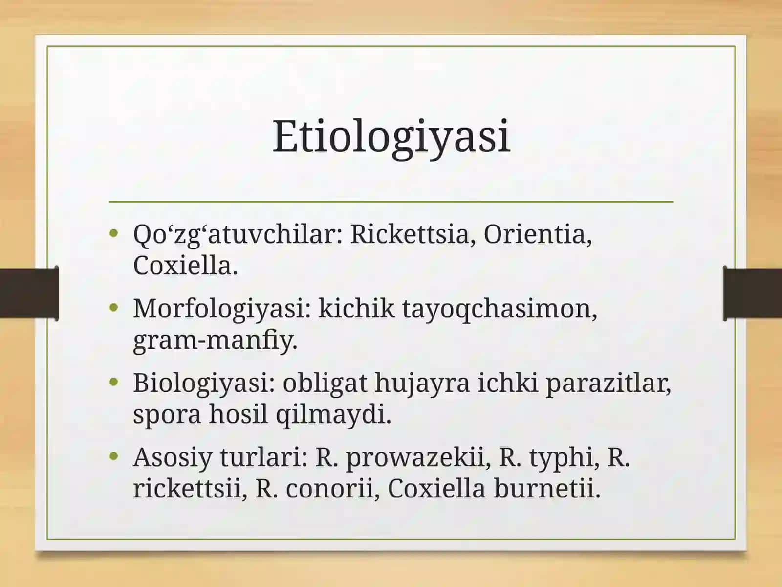 RIKKETSIOZLAR 3