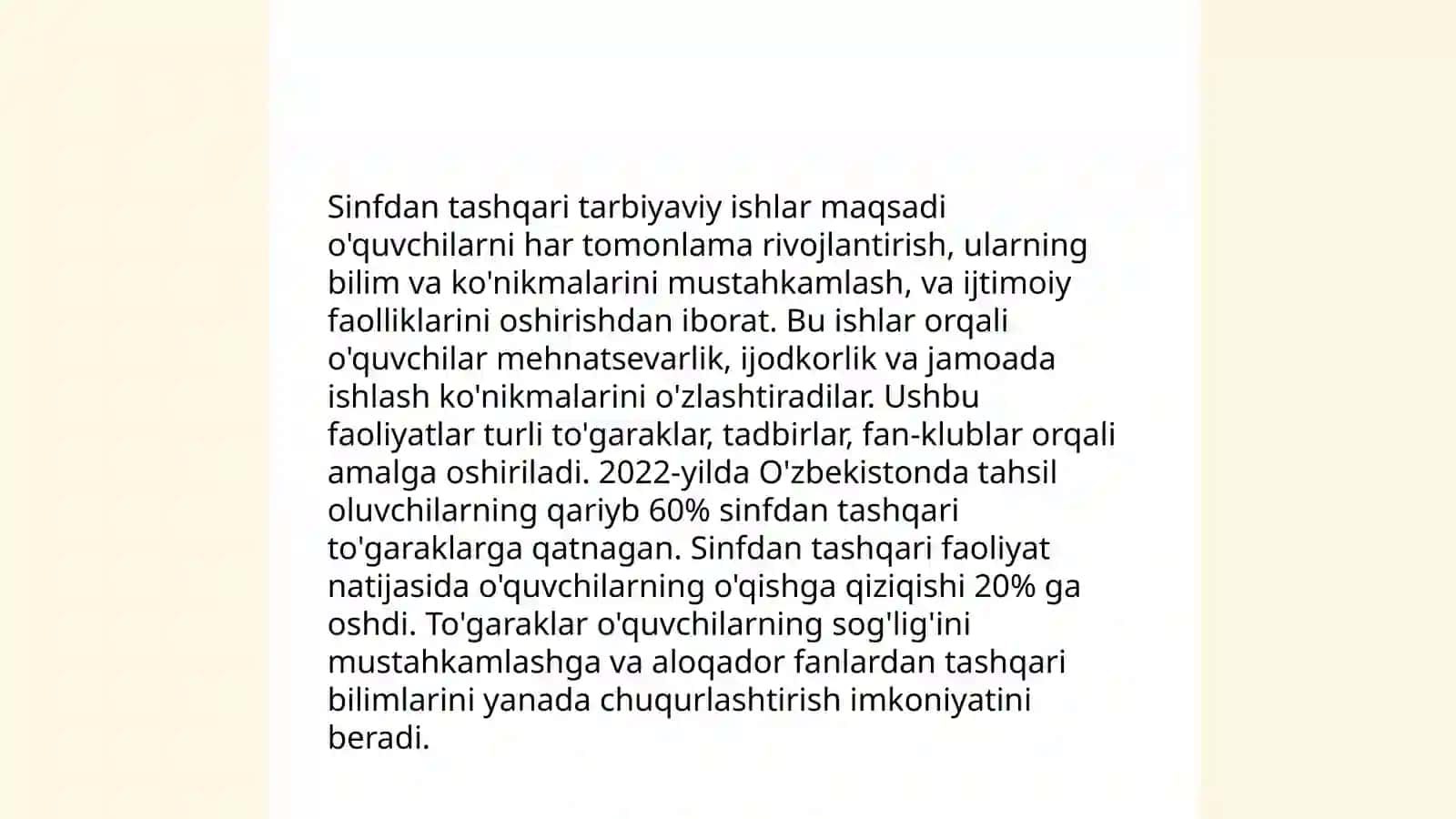 Sinfdan va maktabdan tashqari tarbiyaviy ishlarning maqsadi va vazifalari 3