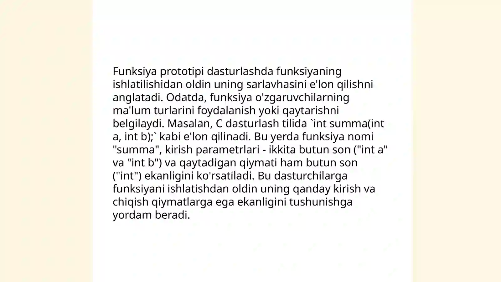 C++ tilida funksiyalar 4