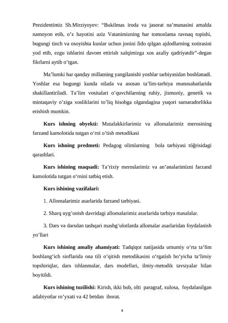 Tarixiy me’roslarimizning farzand kamolotida  tutgan ahamiyatini ilmiy-nazariy jihatdan 4
