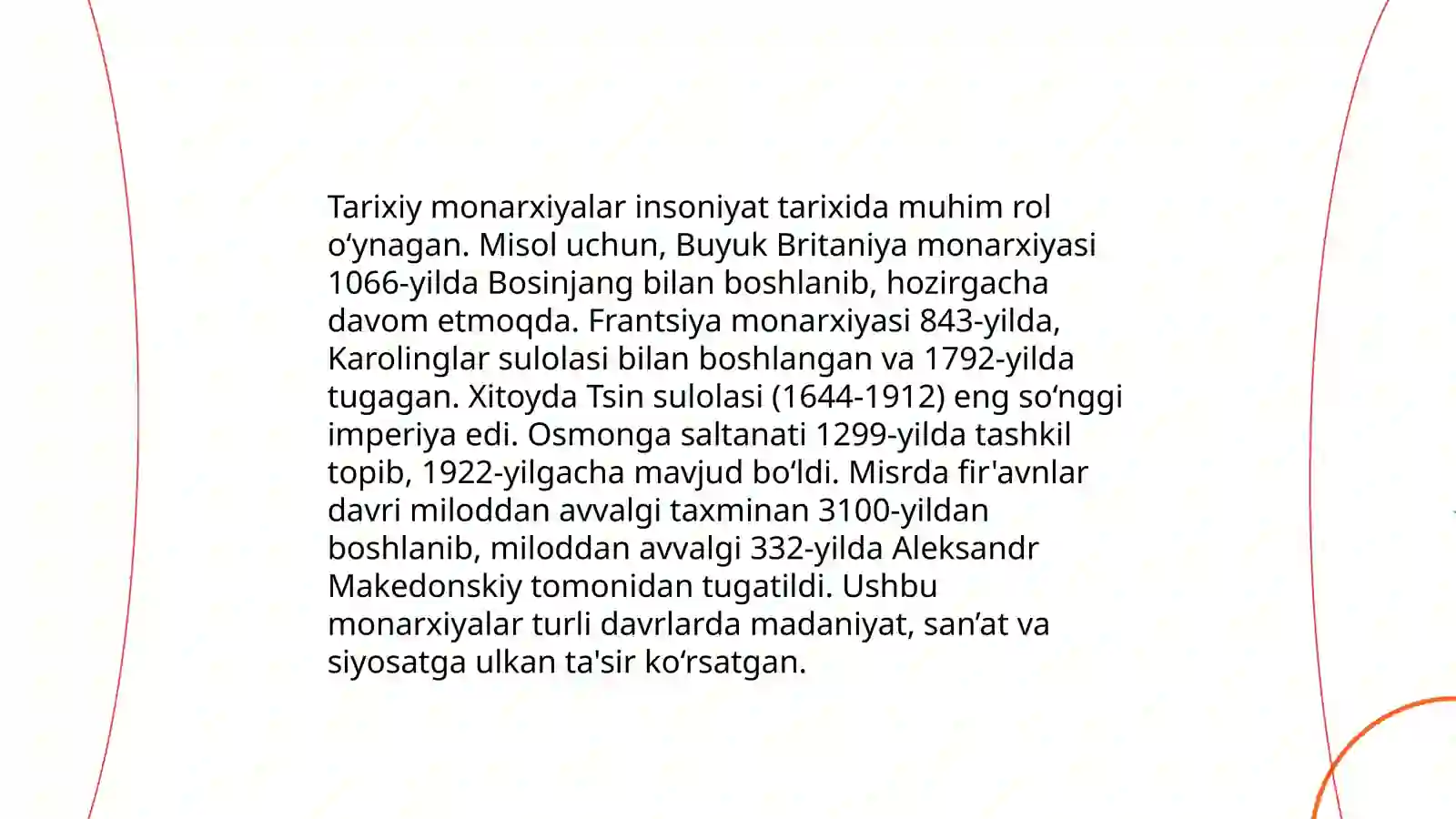 Monarxiyalar tarixi 4