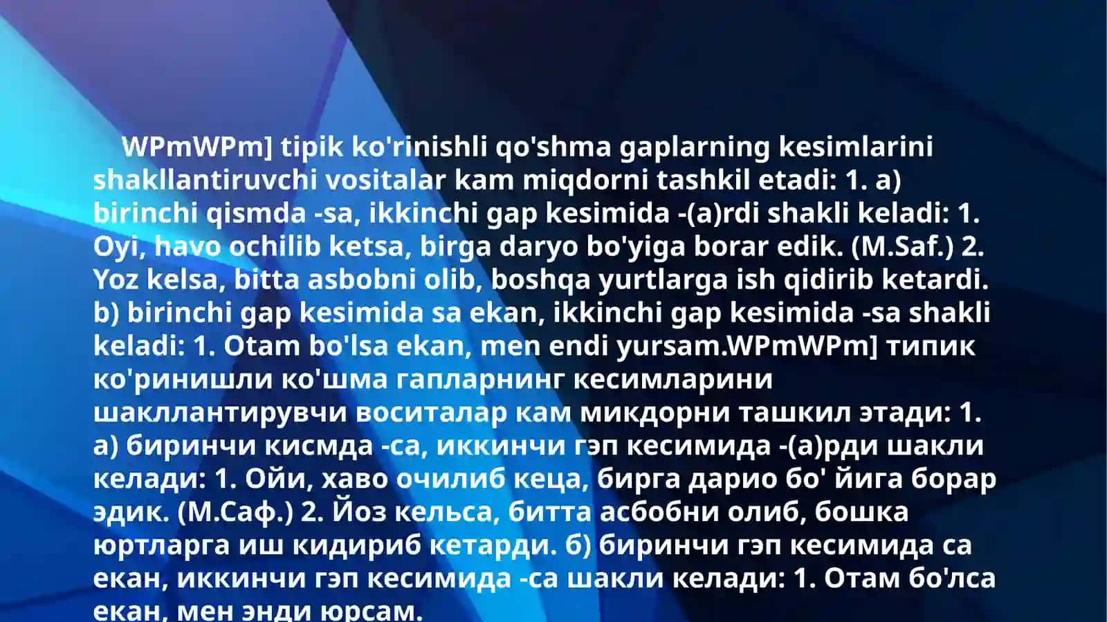 Xalq maqollarida mutanosib tarkibli qo'shma gaplar. 4
