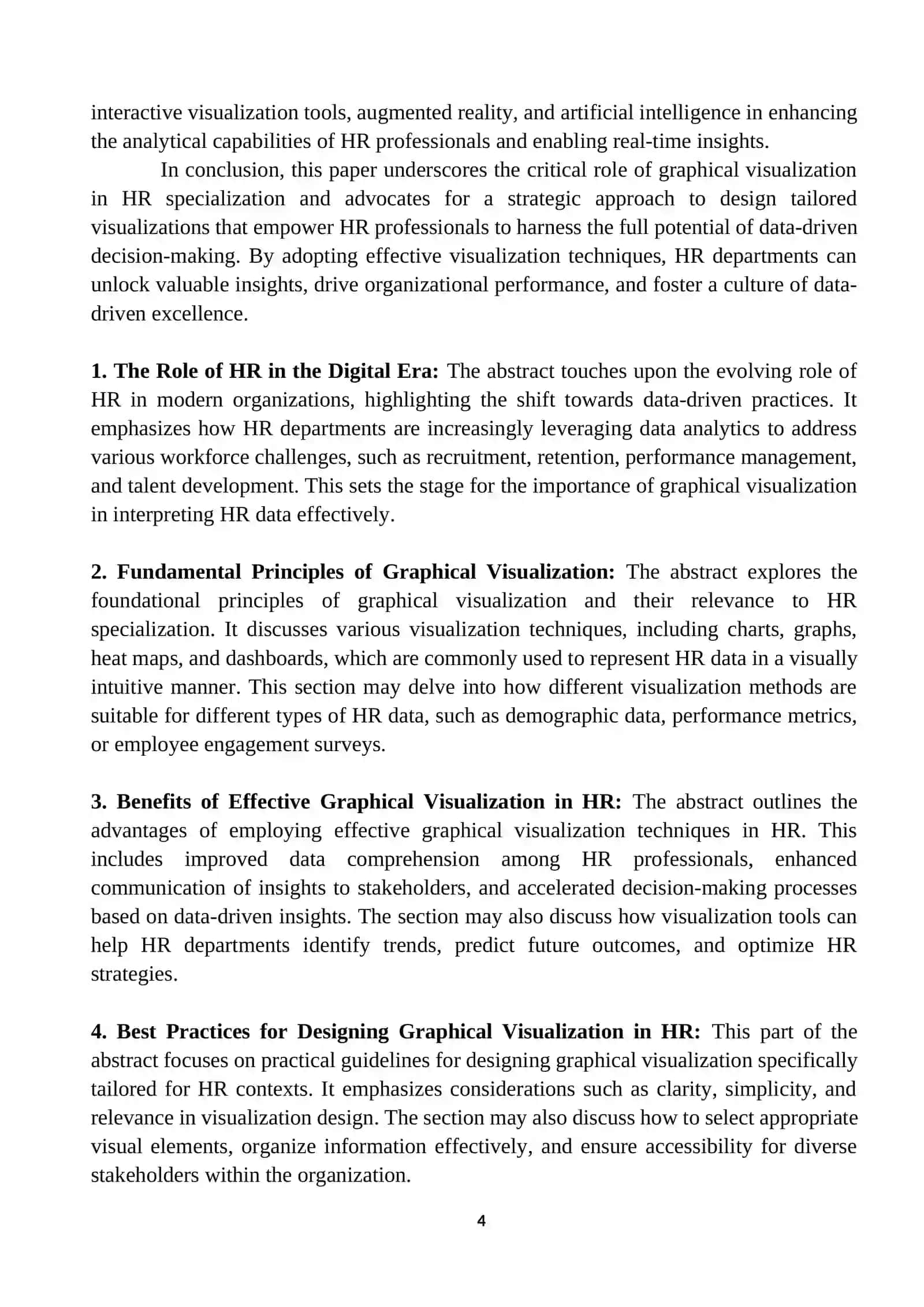 DESIGNING GRAPHICAL VISUALIZATION AND HR SPECIALIZATION. DESIGN AND AI 4