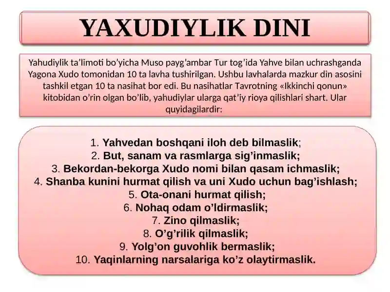 Yahudiylik Dini 4