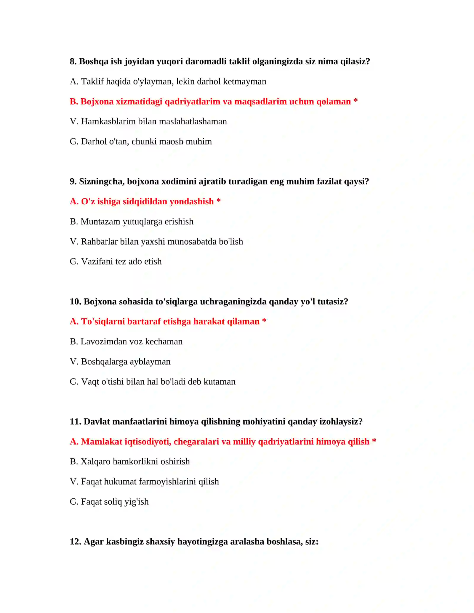 Bojxona psixologik test bazasi 4