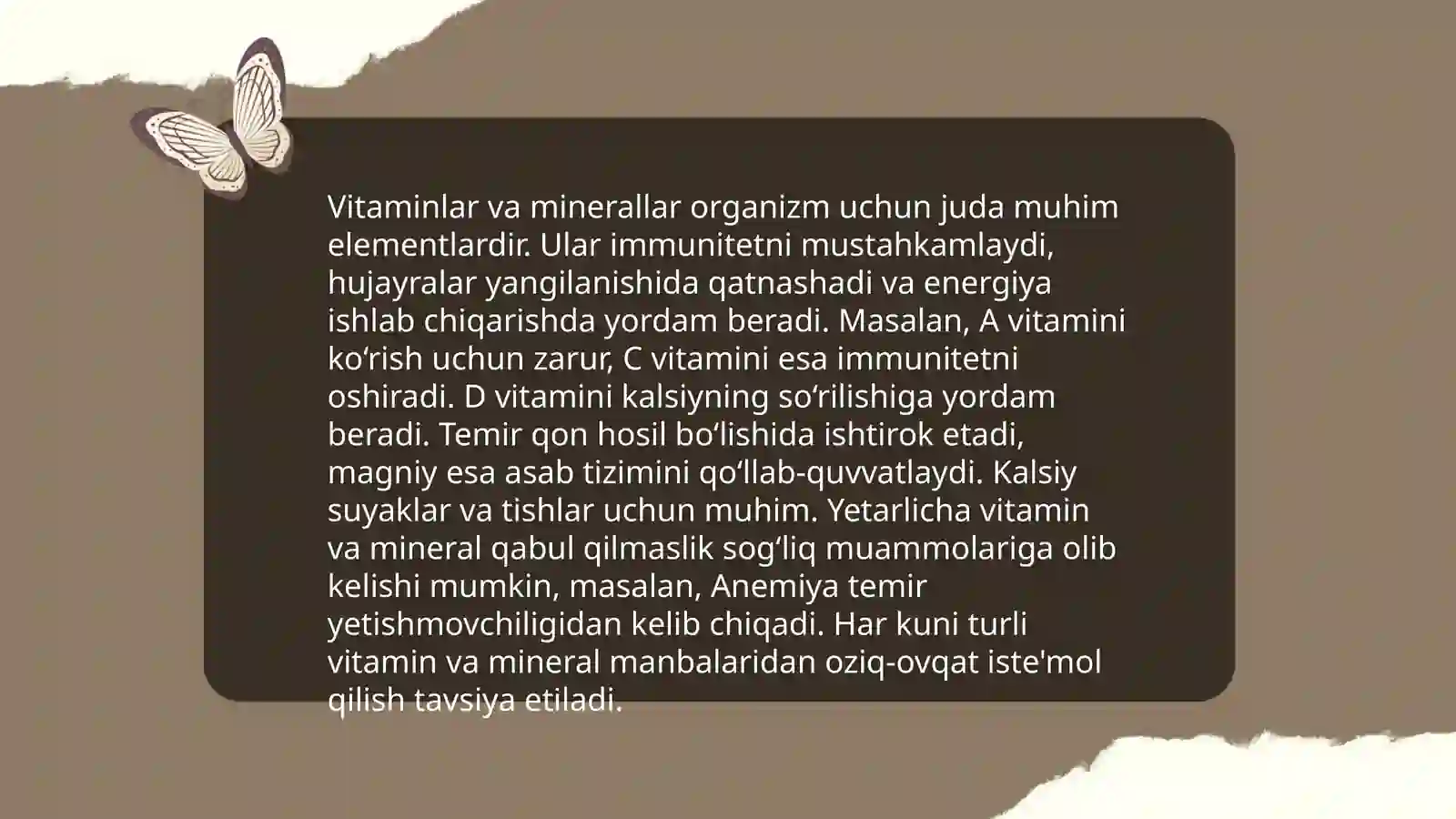 Oziqlanish va ovqatlanish 4