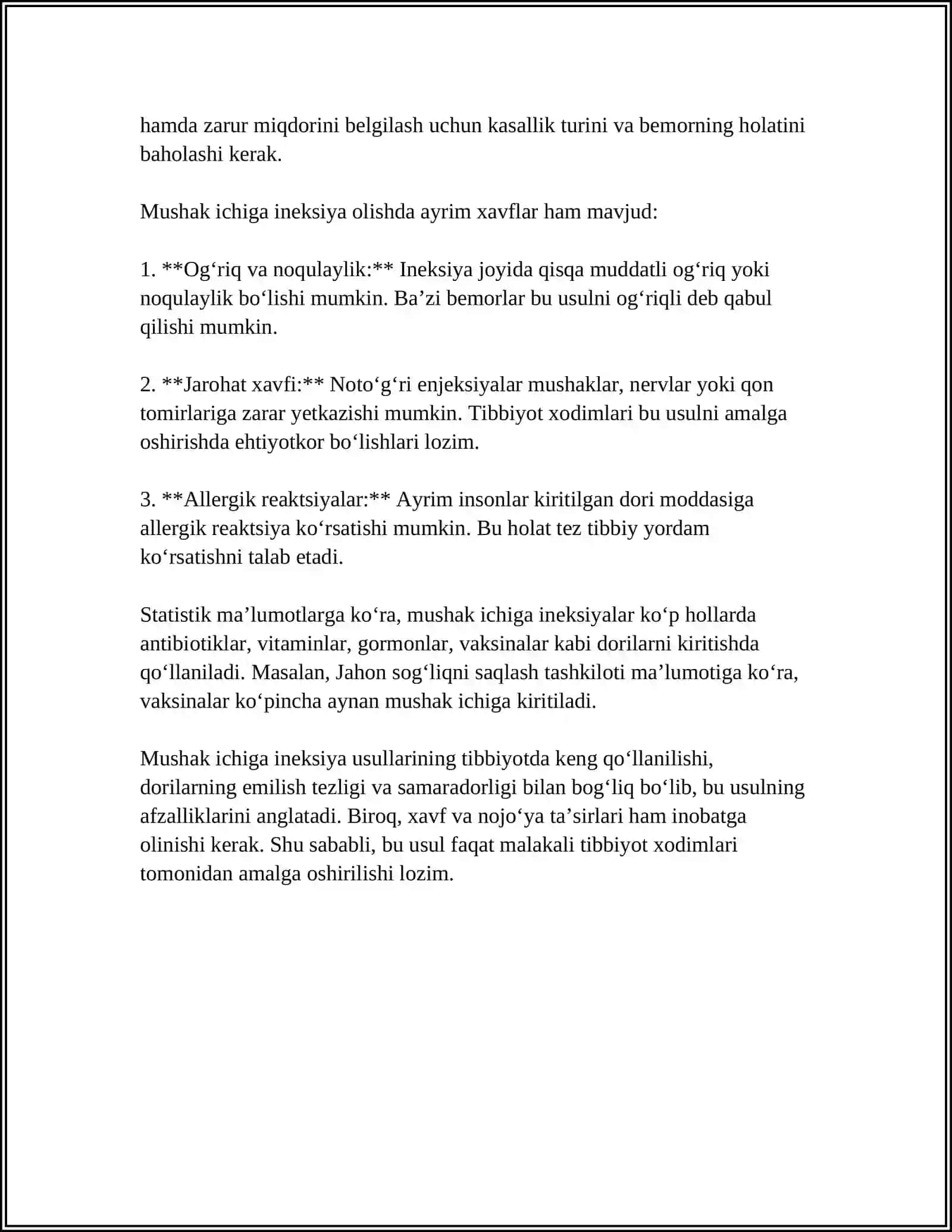 MUSHAK ICHIGA INEKSIYA QILISH TEXNIKASI 4