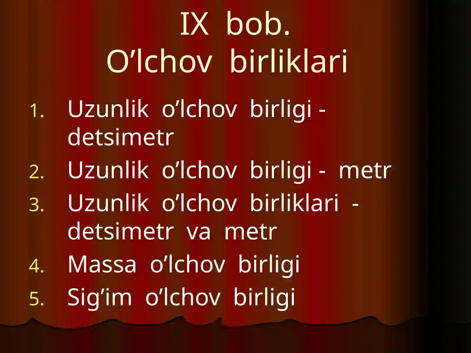 O’lchov birliklari 4