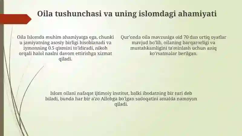Shayx Muhammad Sodiq Muhammad Yusufning "Baxtiyor oila" asarida islom qadriyatlarining talqini 4