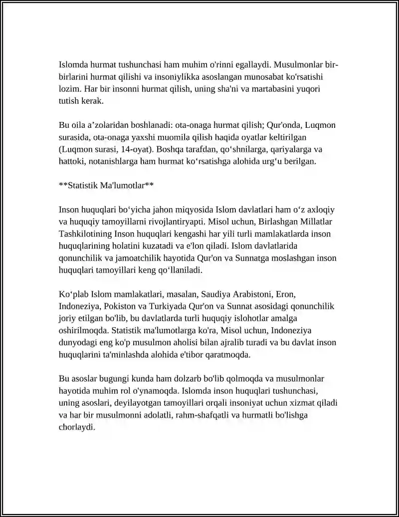 ISLOMDA INSON HUQUQLARI HIMOYASI,IJTIMOIY TENGLIK,ADOLAT VA TOLERANTLIK 4