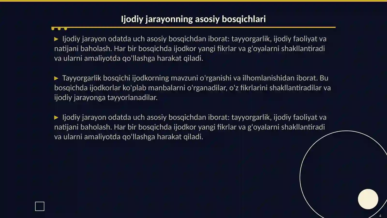 "Ijodni anglash baxti" kitobi 4